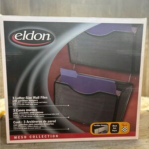 Mesh Wall Files, Letter Size, Black 3 Hanging Filers , New Open Box